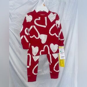 Carters 2 piece valentines pajamas 12 months.